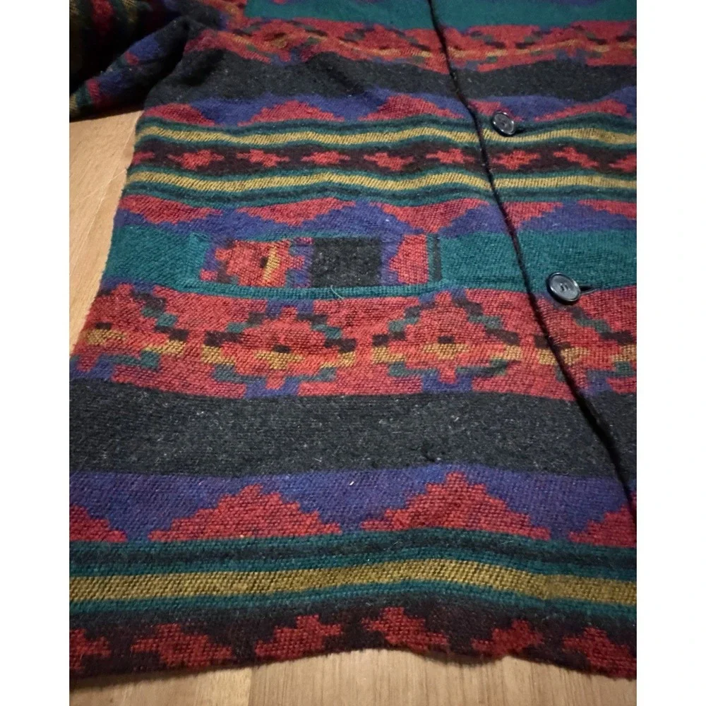 Vintage BOTANY 500 RUGGED WEAR Western Aztec Blanket Coat Jacket Geometric XL